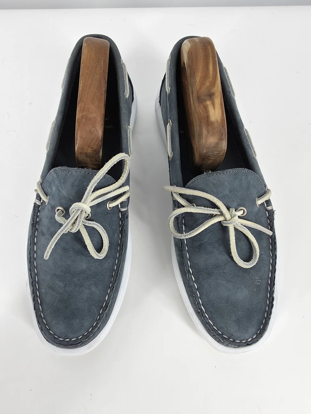 Allen Edmonds Ely Blue Suede Boat Shoes Loafers 10 D